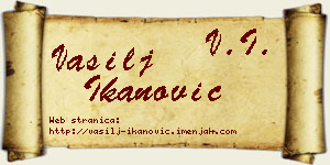 Vasilj Ikanović vizit kartica